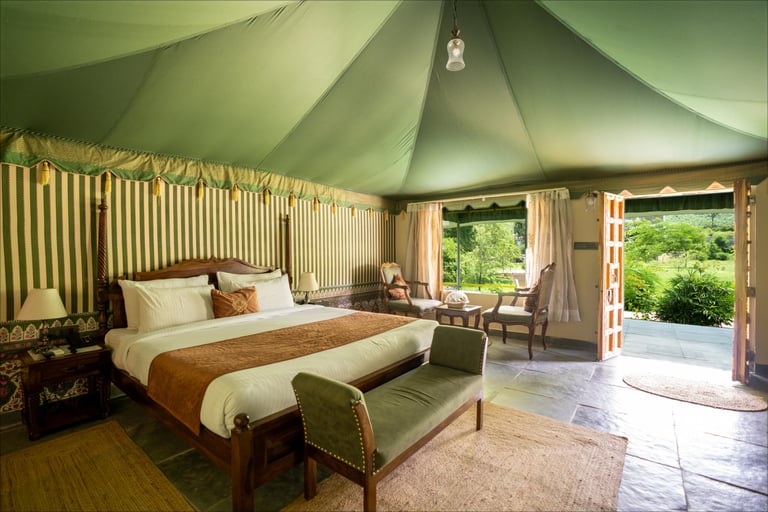 Swiss Tent interior detail