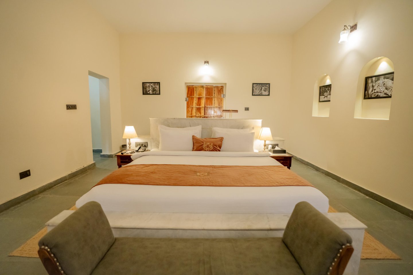Stone Villa — king bed and marble details